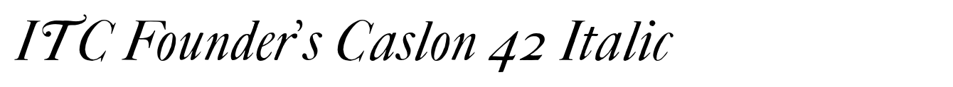 ITC Founder's Caslon 42 Italic image